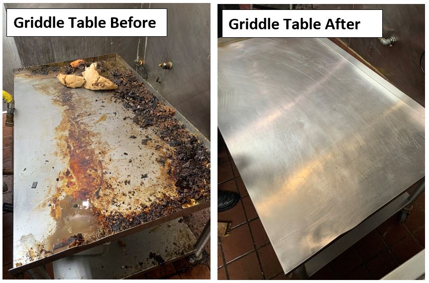 Griddle Before and After